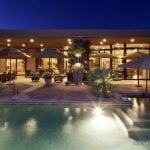 House Exterior with swimming pool - Architecture GOLN [ en.architecture.gurukul.edu.bd ]