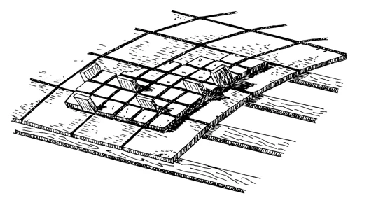Figure 4.13  Diagram to illustrate tile-clad vaulting.