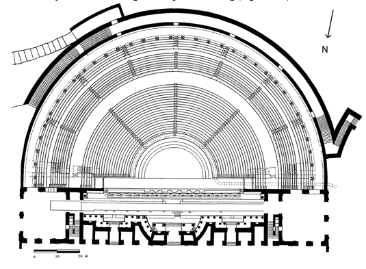 Figure 10.7  Arausio (Orange, France), theatre, early first-century ad: plan.