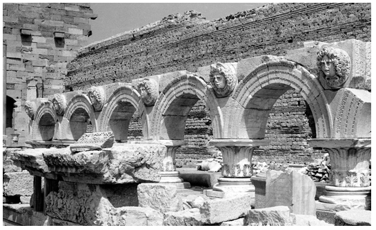 Figure 9.14 Lepcis Magna (Libya), Severan Forum, part of the south arcade, c. ad 216.